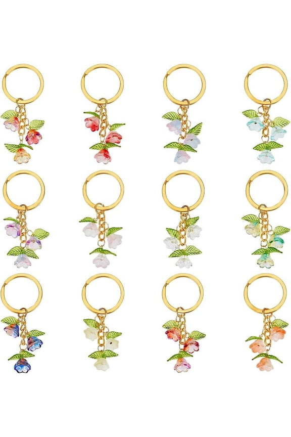 1 Set Pendant Keychain Resin Pendant Keychain Macaron Color Matching Cute Keychain