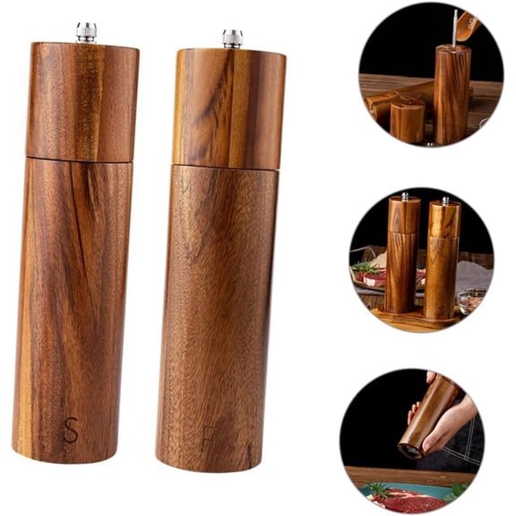 1 Set Pepper Grinder Seasoning Bottle Pepper Shaker Grinder Seasoning Jar Salt Grinder Pepper Container Kitchen Gadget Grinder for Pepper Stainless Steel Cylindrical Salt Shaker
