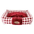 thumbnail image 1 of 1 Set Pet Bed Plaid Design Comfortable Warm Cat Dog Winter Sleeping Bed Dog Supplies, 1 of 7