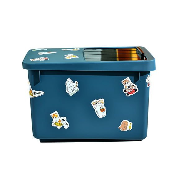 1 Set Pet Food Storage Box Food Grade Large Capacity Visible Design Moisture-proof Good Seal Effect Fresh-keeping Pet Cat Dog Food Storage Bucket Organizer Box for Home