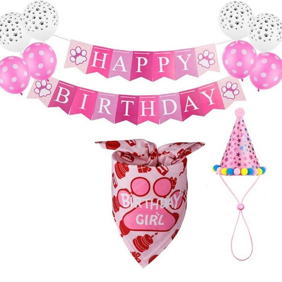 1 Set Pet Scarf Set Eye-Catching Breathable Tear Resistant Birthday Party Cat Dog Bandana Supplies Pet Accessories