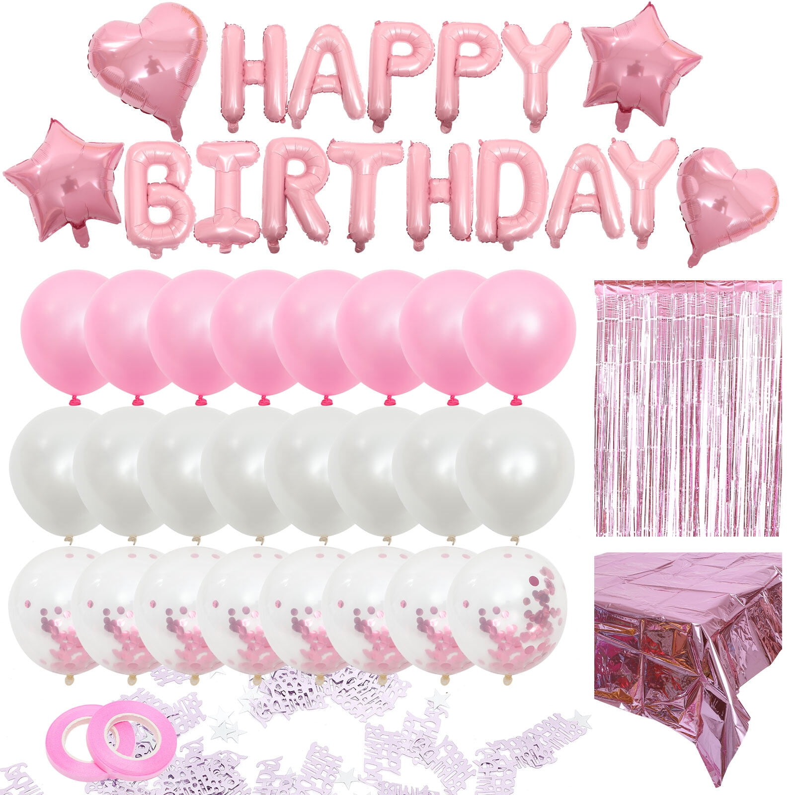 Queen.Y Pet Dog Party Decoration Kit - 23 Pcs, Balloons, Banners, Paw Print & Confetti, Lets PAWTY