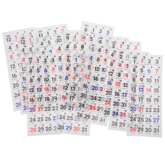 Counting Days Sticker 1 Set Date Stickers for Planners Small Number Stickers Decorative ...