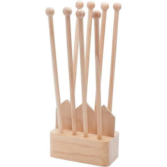 1 Set Plastic Bag Drying Rack Reusable Bag Cup Drainer Holder with 8 Sticks Pinewood Drying Rack for Drying Food Storage Bags Drinking Cups Bottles Dishcloths