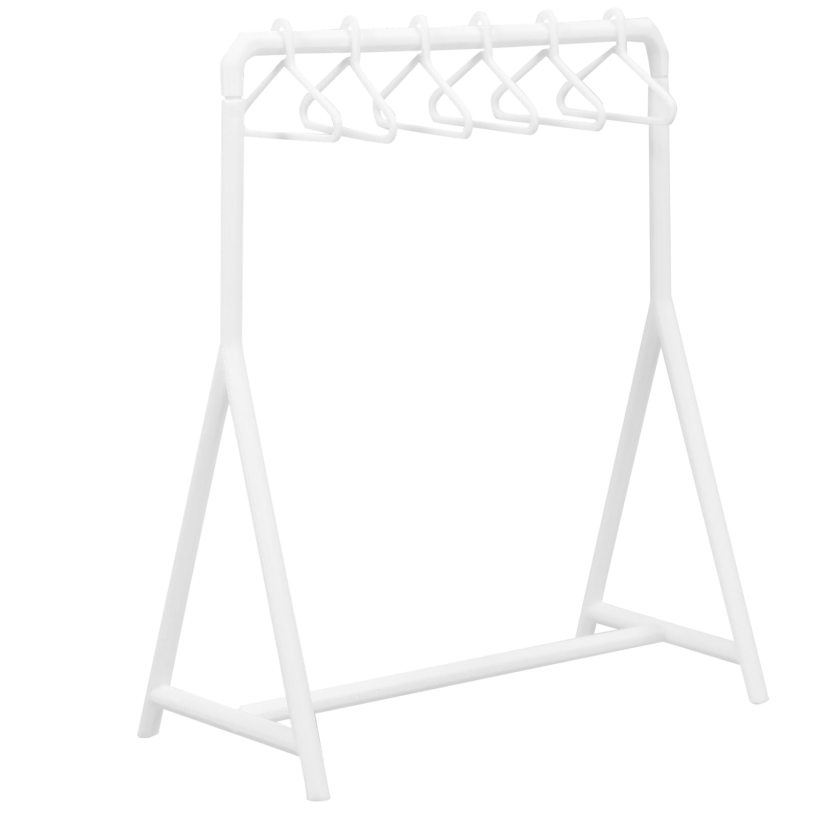 1 Set Plastic Dollhouse Furniture Mini Clothes Rack Doll Coat Dress ...