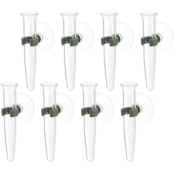1 Set Plastic Floral Water Tubes for Flower Arrangement Clear 109x42.5x41mm 8pcs/set