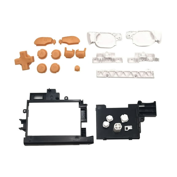 1 Set Plastic Full Buttons for Nintendo NEW 2DS XL LL, Replacemnet ABXY L R ZL ZR D Pad Cross Button, White