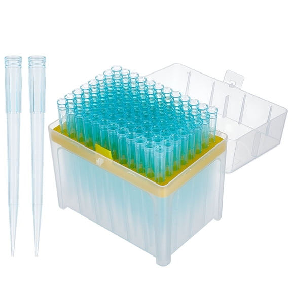 1 Set Plastic Laboratory Pipette Tip Lab Supplies Light Sky Blue 101x8.5mm Inner Diameter: 7mm Capacity: 1ml(0.03fl. oz) 96pcs/set