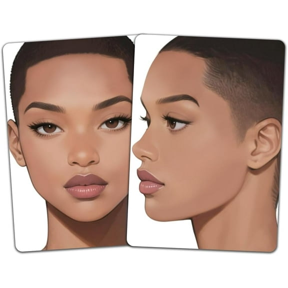 1 Set Plastic Makeup Painting Practice Board Reusable Face Painting Exercise Template Rectangle Human Pattern Mixed Color 29.7x21cm 2pcs/set handmade