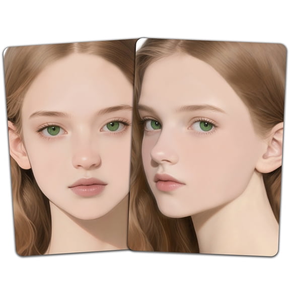 1 Set Plastic Makeup Painting Practice Board Reusable Face Painting Rectangle with Girls Pattern Mixed Color 29.7x21cm 2pcs/set DIY
