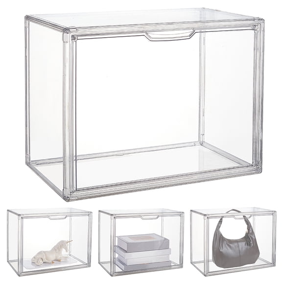 1 Set Plastic Minifigures Display Case Dustproof Dolls Display Box for Models Toys Action Figures Clear Finishde Product: 36x22x27cm 7pcs/set
