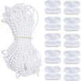 thumbnail image 1 of 1 Set Plastic Roller Curtain Bead Rope with Plastic Chain Connectors for Roller Blind Replacement Parts Repair Fittings White 4.3mm 10m/bundle 1 set, 1 of 6