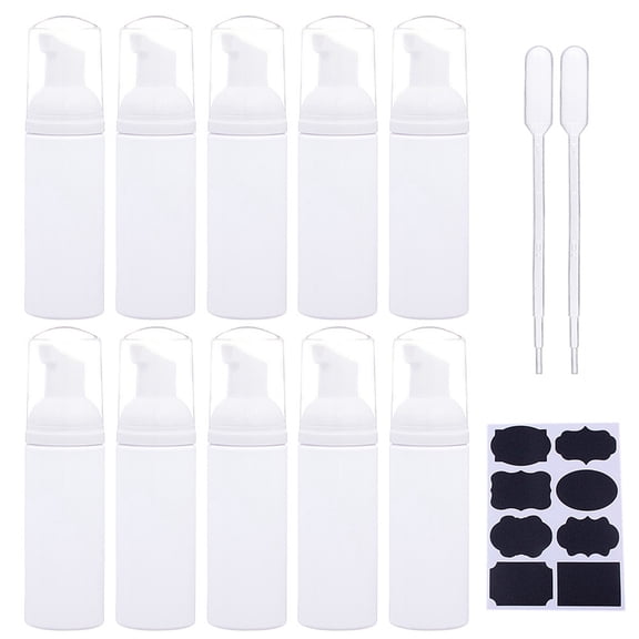 1 Set Plastic Squeeze Bottles with Chalkboard Sticker Labels Adhesive Stickers Plastic Transfer Pipettes Mixed Color 37x6~37mm Hole: 2mm