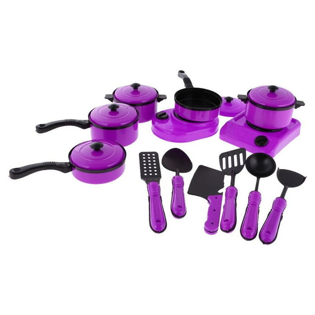1 Set Play Pots and Pans Kids 13pcs Kitchen Playset Pretend Cookware