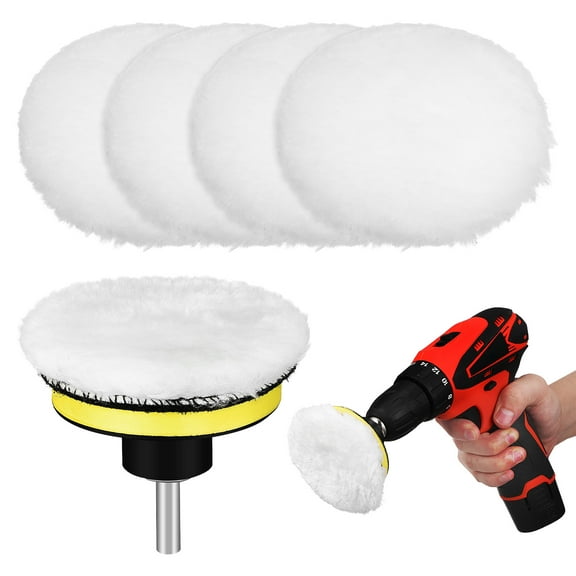 1 Set Polishing Buffing Pads Drill Buffer Attachment Artificial Wool Car Polishing Tools