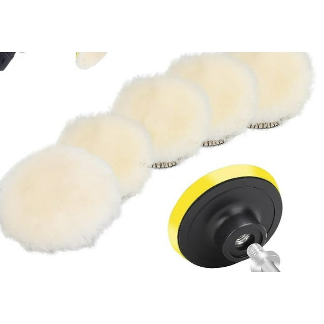 1 Set Polishing Buffing Pads Drill Buffer Attachment Artificial Wool