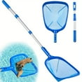 thumbnail image 1 of 1 Set Pool Skimmer Net with 3 Section Telescopic Pole, Leaf Skimmer Mesh Rake Net for Spa Pond Swimming Pool, Pool Cleaner Supplies and Accessories, 1 of 6