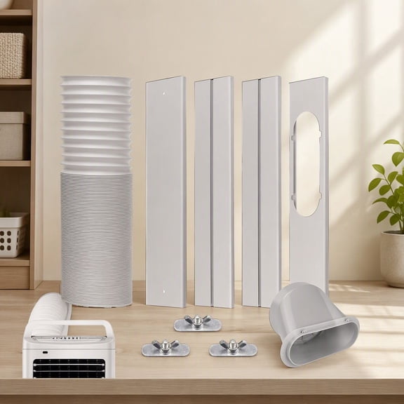1 Set Portable Air Conditioner Window Vent Kit with 5.9 Inch Exhaust Hose, Adjustable 59 Inch Window Seal Kit for Sliding Horizontal and Vertical
