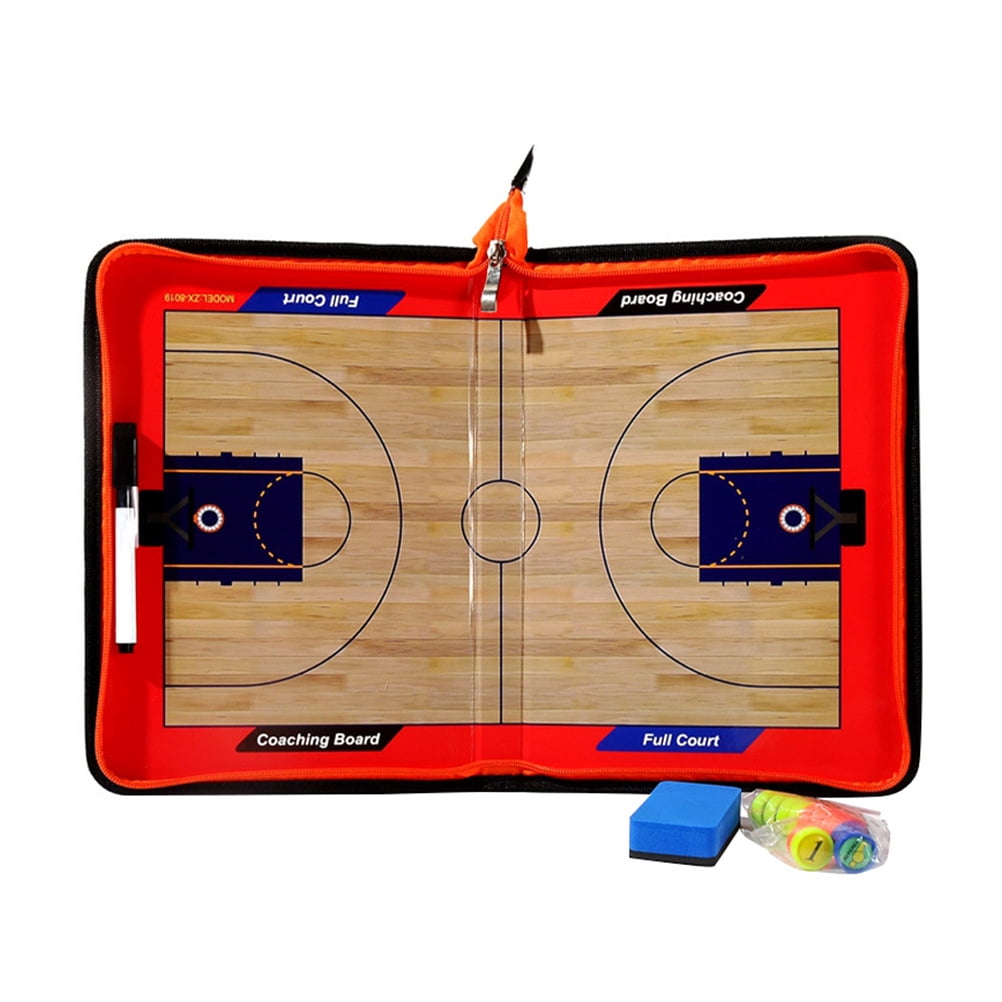 1 Set Portable Basketball Coaching Board Clipboard Magnetic