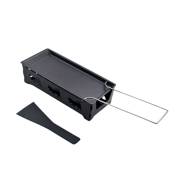 USHOBE Raclette Cheese Grill Bakeware Set Steel 1 Set Black