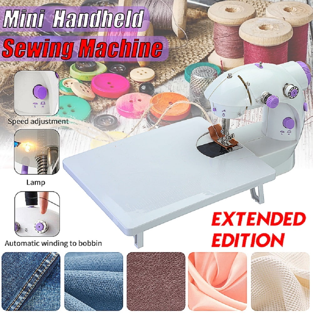 1 Set Portable Mini Sewing Machine with Extension Table Lamp, Electric Sewing Machine Easy to