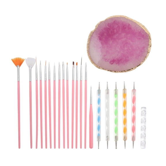 1 Set Portable Nail Art Palette Pink