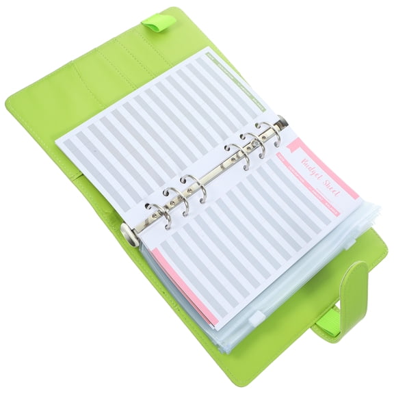 Portable Money Planning Binder Set with Cash Envelope Sheets and Notepad for Budgeting and Expense Tracking