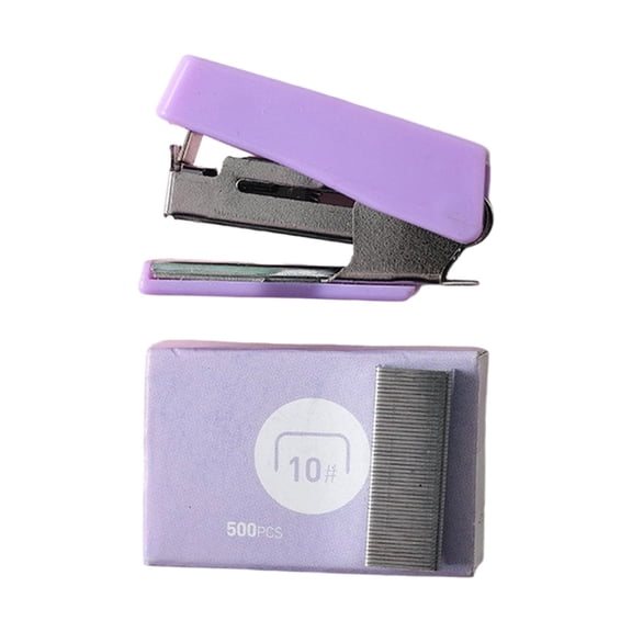 1 Set Portable Office Stapler Easy to Carry and Use Quick Paper Binding Tool Small Stapler with Staple