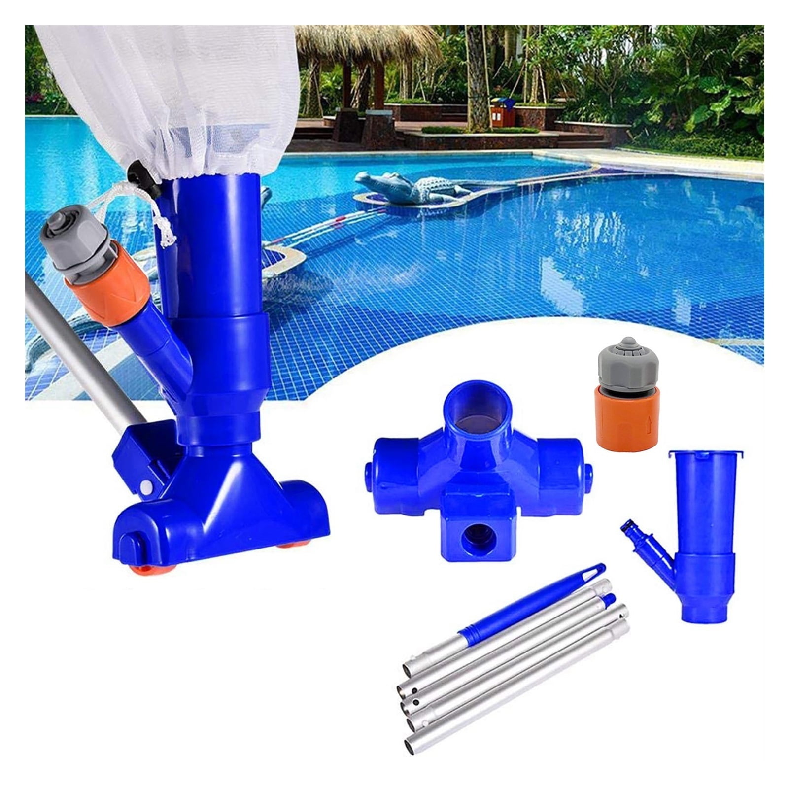 1 Set Portable Swimming Pool Vacuum Cleaner Cleaning Tools Suction Head Pool Pond Fountains Spa Pool Vacuum Brush Cleaner ,Great Suction Power