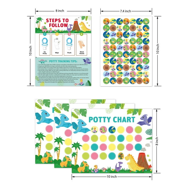 1 Set Potty Training Chart and Sticker Toddlers Potty Training Sticker