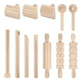 1 Set Practical Clay Plasticine Shaping Tool Wooden Color Mud Molding