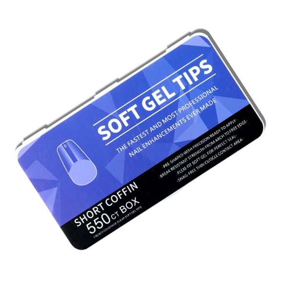 1 Set Pre-shape Acrylic Nails Tips Long Full Covers Tips Soft Gels Tips Half Matte Nails Tips