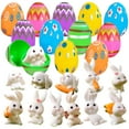 thumbnail image 1 of 1 Set Prefilled Easter Theme Party Eggs With Toys Inside Basket Stuffers Egg Fillers Easter Egg Rabbit Classroom Prize Prefilled Easter Eggs With Rubber Toys, 1 of 7