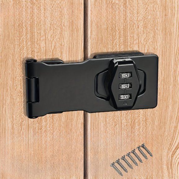 1-Set Premium Mechanical Password Lock - Keyless, Rotary Hasp, High-Security, Weather-Resistant, Easy-Install for Garden, Interior, Mailbox, Bathroom, Pet Doors