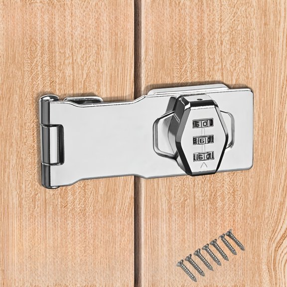 1-Set Premium Mechanical Password Lock - Keyless, Rotary Hasp, High-Security, Weather-Resistant, Easy-Install for Garden, Interior, Mailbox, Bathroom, Pet Doors