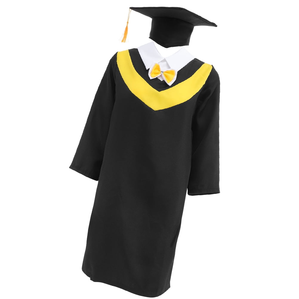 1 Set Preschool Graduation Gown Tassel Hat Kindergarten Graduation