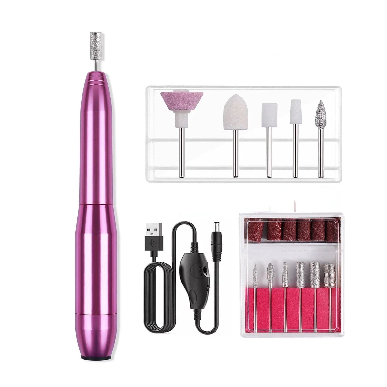 1 Set Professional Electric Nail Drill Machine Manicure Machine Pedicure Drill Set Ceramic Nail File Nail Drill Equipment Tools