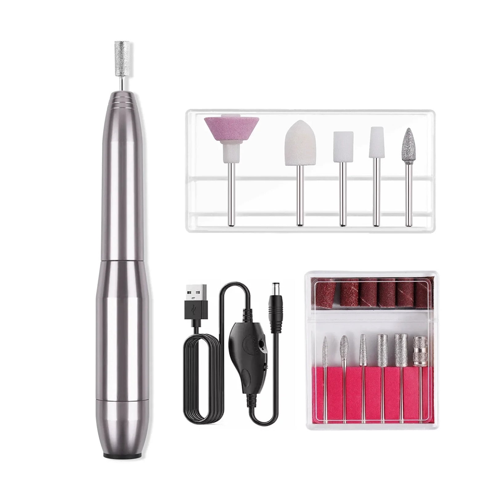 1 Set Professional Electric Nail Drill Machine Manicure Machine Pedicure Drill Set Ceramic Nail File Nail Drill Equipment Tools