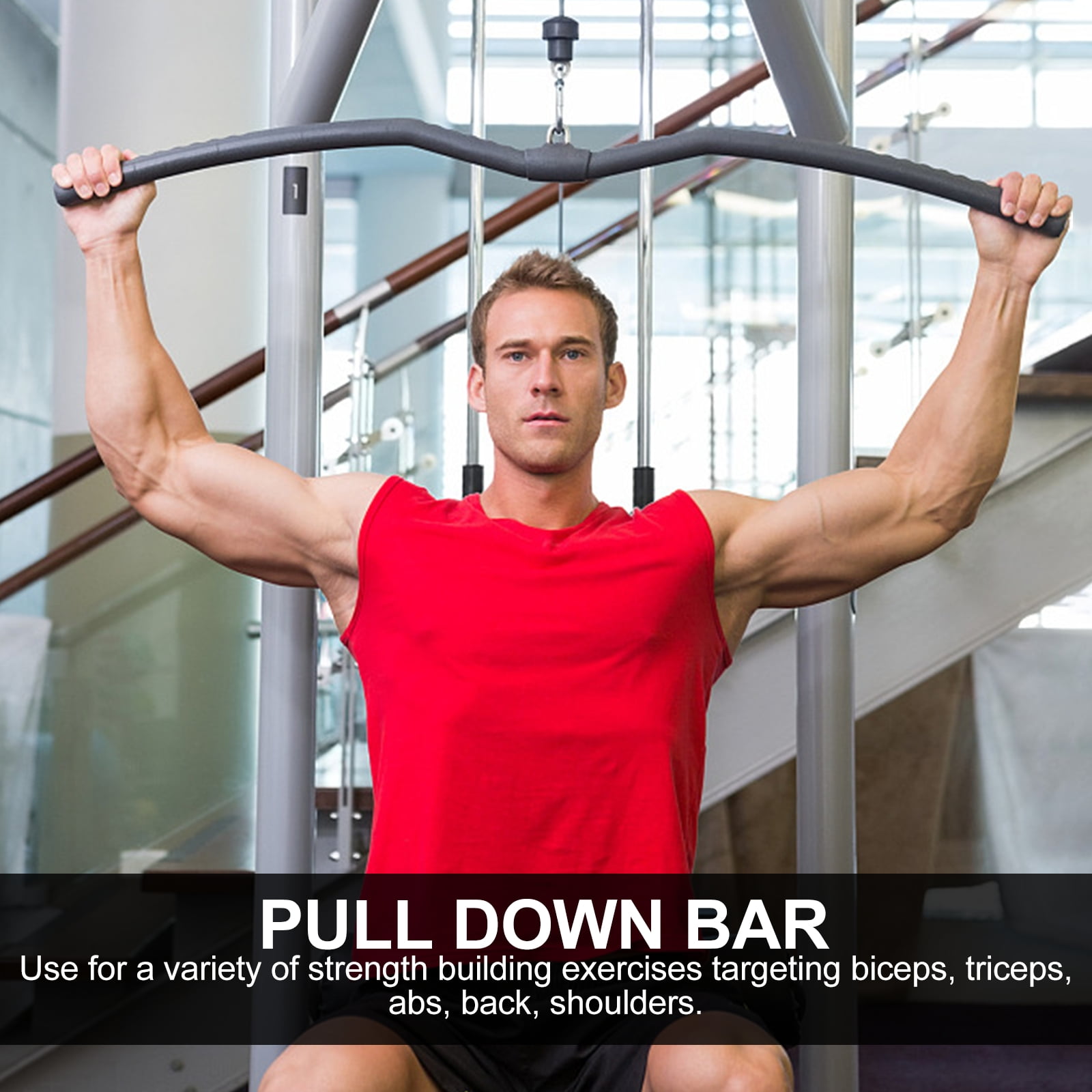 1 Set Pull Down Bar Fitness Pulldown Bar Back Muscle Workout Tool