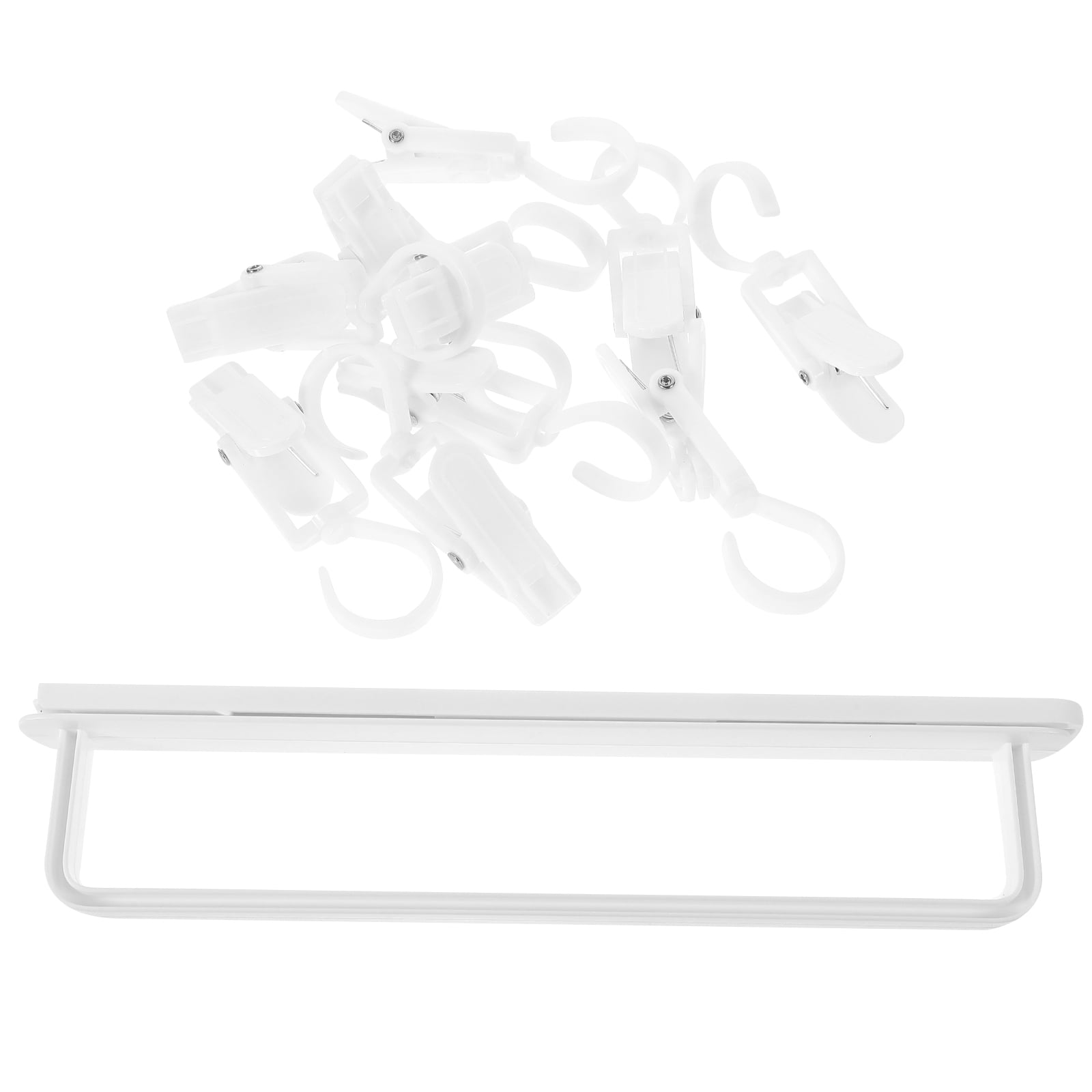 1 Set Pullout Clothes Hanger Rod Sliding Hanging Rod Clothes Rail Rack
