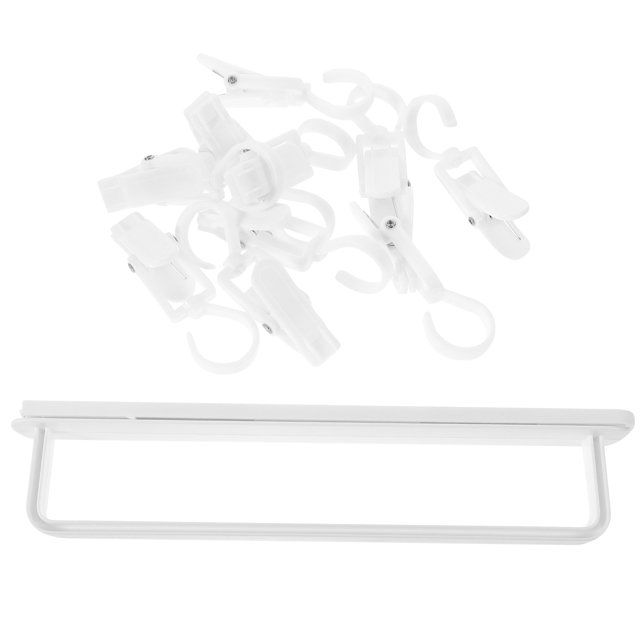 1 Set Pullout Clothes Hanger Rod Sliding Hanging Rod Clothes Rail Rack