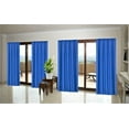 thumbnail image 1 of 1 Set R64 blackout thermal rod pocket panel solid royal blue color treatment window 100% privacy for bedroom or any room size 35" wide X 63" length, 1 of 3
