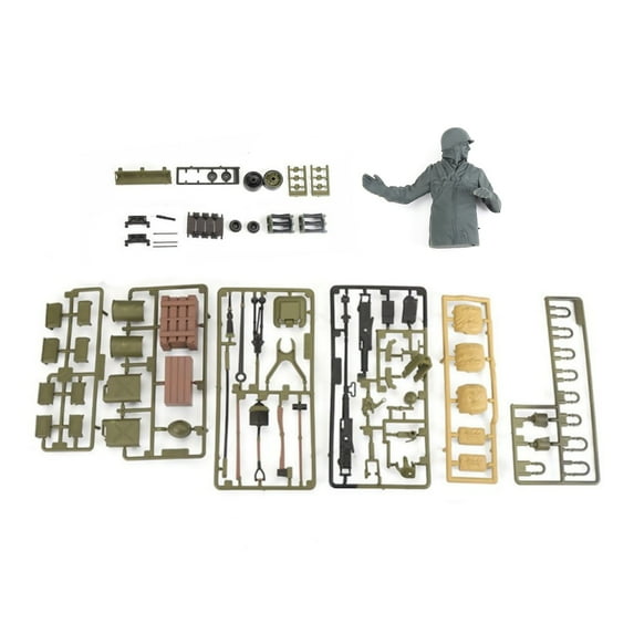 1 Set RC Tank Decoration Plastic Parts Soldier Accessories Kit for Henglong 1/16 RC Tank 3898-1