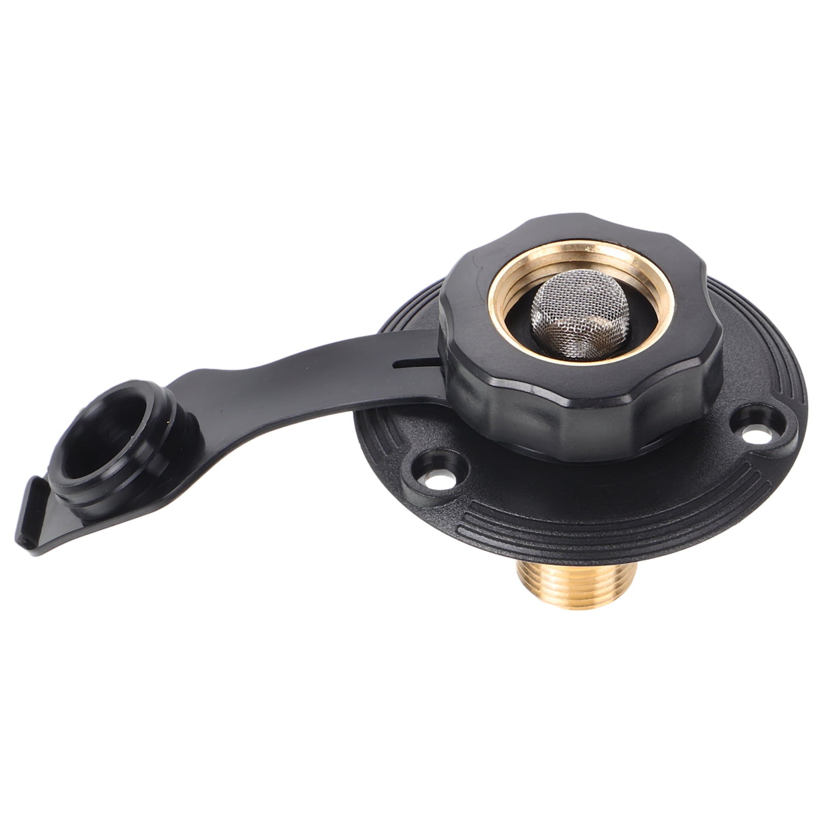 1 Set RV Water Inlet Assembly with Check Valves Fill Inlet with Screws for Camper Water Hookup Fresh Water Tank Cap Replacement