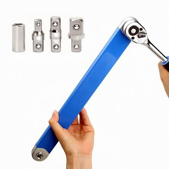 1 Set Ratchet Extension Wrench, Includes 1/2", 1/4", and 3/8" Sockets, High-Quality Tool for Confined Space Jobs