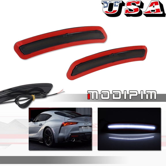[Full LED] Rear White Smoked Side Marker Light Pair Set for 2020+ for Toyota GR Supra -