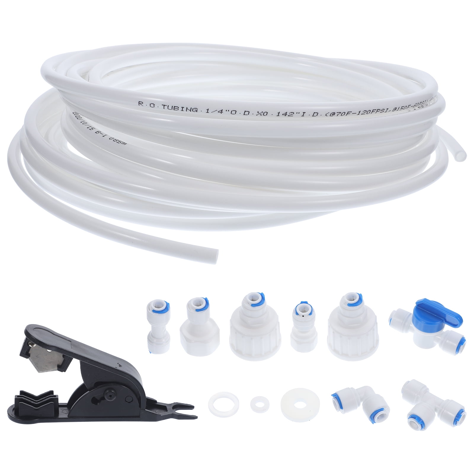 Parvistic 1 Set Refrigerator Water Line Kit 10m Water Pipe Quick Connector Fitting Adapter