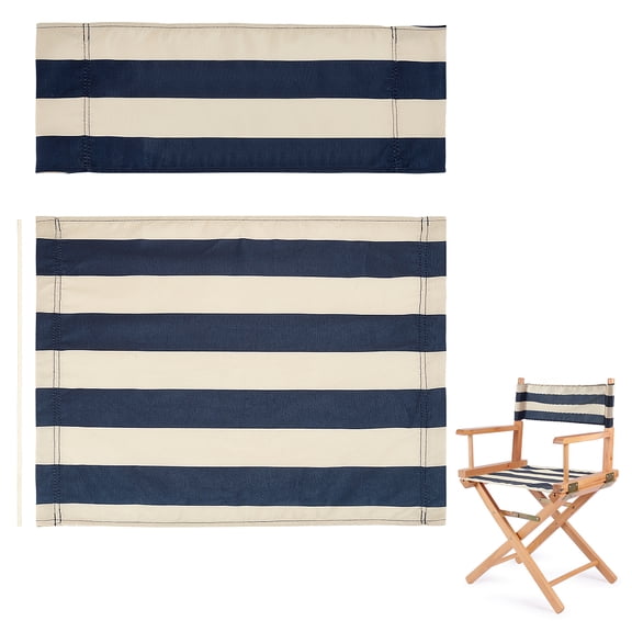 1 Set Replacement Cover Canvas for Directors Chair Stripe Directors Chair Canvas Replacement with Wood Stick Causal Directors