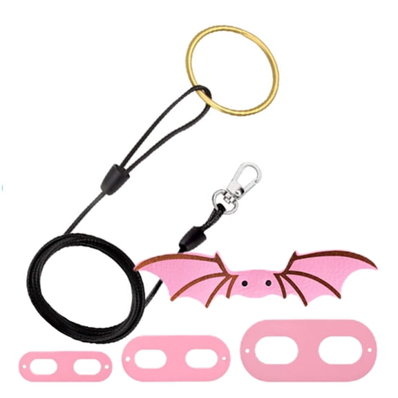 1 Set Reptile Leash Adjustable with Wings Traction Tool Lizard Faux Leather Towing Rope for Outdoor