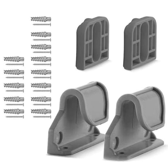 1 Set Retractable Baby Gate Replacement Part Mounting Accessories Fixing Base with Hook & Screws for Child Safety